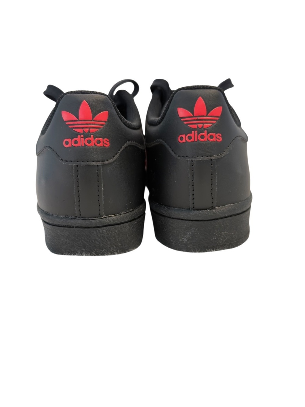 NWOT Adidas Superstar Core Black Vivid Red Sneakers Men Women Classic Size 5M/7W - Picture 4 of 7